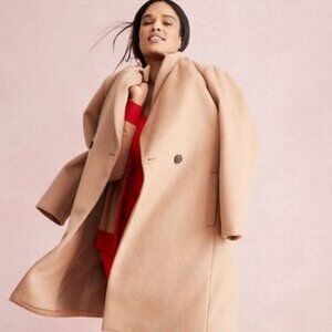 Lane Bryant Camel Double-Breasted Coat Size 14